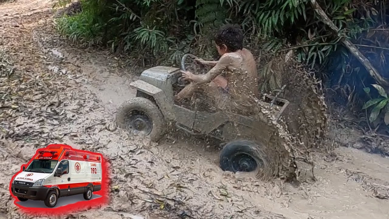FIZEMOS A PIOR TRILHA DE TODAS COM O MINI JEEP E MINI GAIOLA (MINI INSCRITO CAPOTOU E SE MACHUCOU).