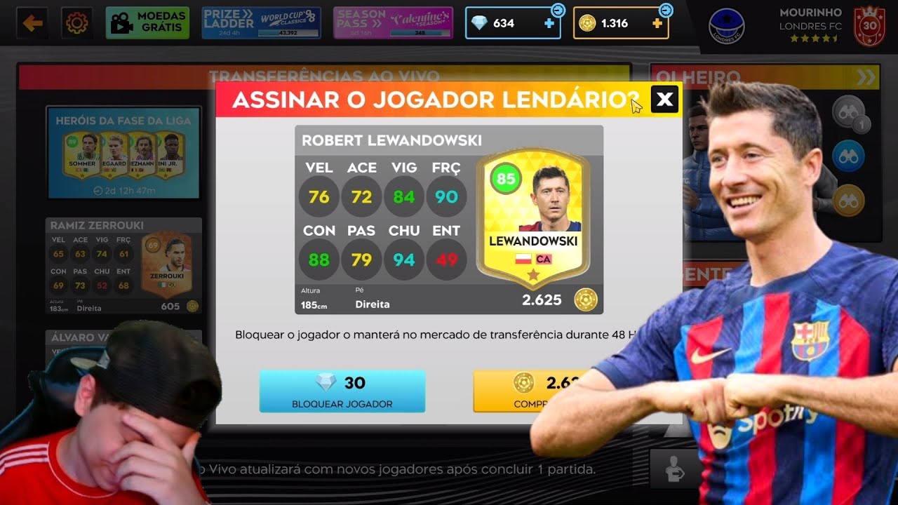 DLS 25 | Modo Carreira Londres FC #46 ( Apareceu o Lewandowski 🤯 )