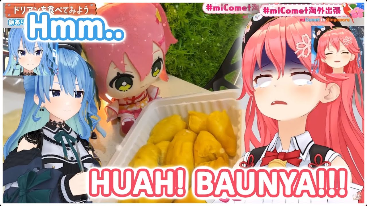 Pertama Kalinya MIKO Dan SUISEI Nyoba Makan Durian | (Hololive Clips)