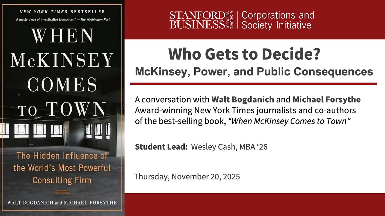 Who Gets to Decide? McKinsey, Power, and Public Consequences