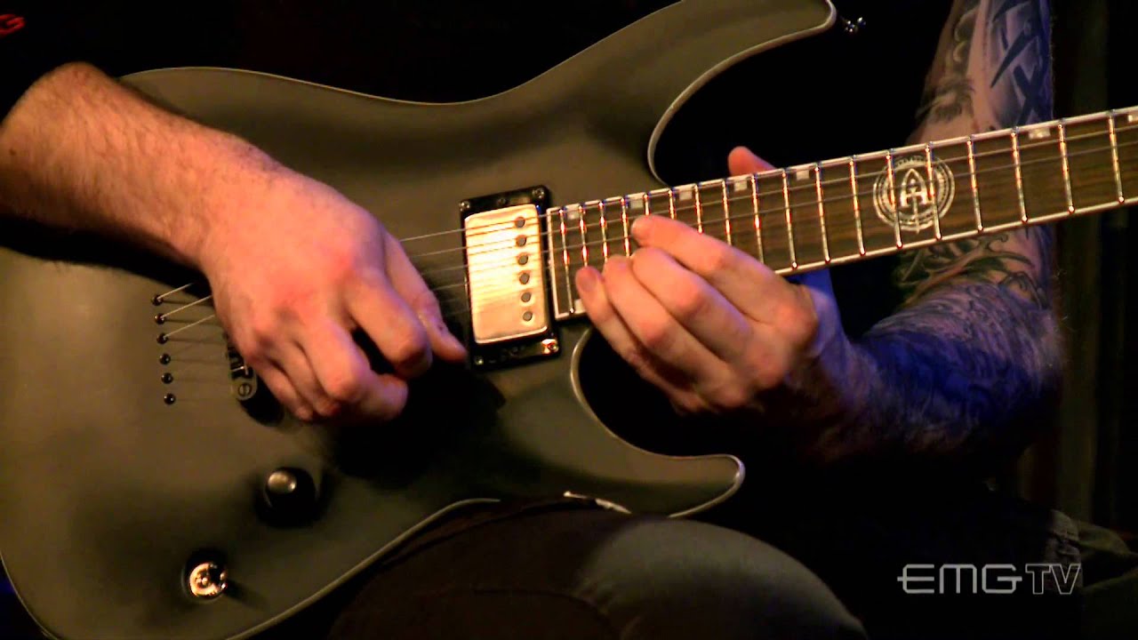 Andy James performs metal guitar instrumental, Synergy on EMGtv