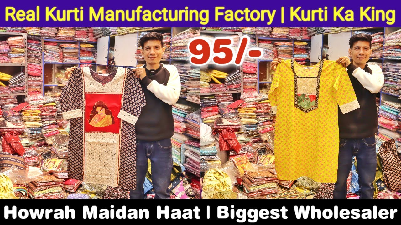 Kurti, Two Piece, Three Piece, Coord Set, Gowns Manufacturer in Kolkata | Howrah Haat Kurti Market