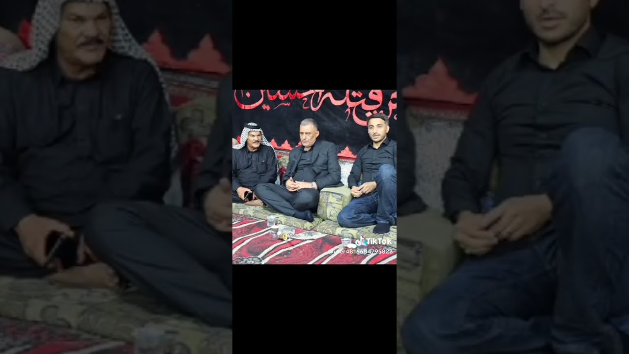 محافظ النجف يوسف كناوي وأستاذفاروق الغزالي في ضيافة الشيخ مطرود عطية عشيرة الأر ينبات قبيلة الغزالات