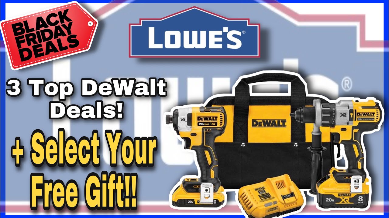 Black Friday Weekend 2020 LOWE'S DeWalt XR Combo Set + Free Gift Deals! | 8Ah Battery Included!