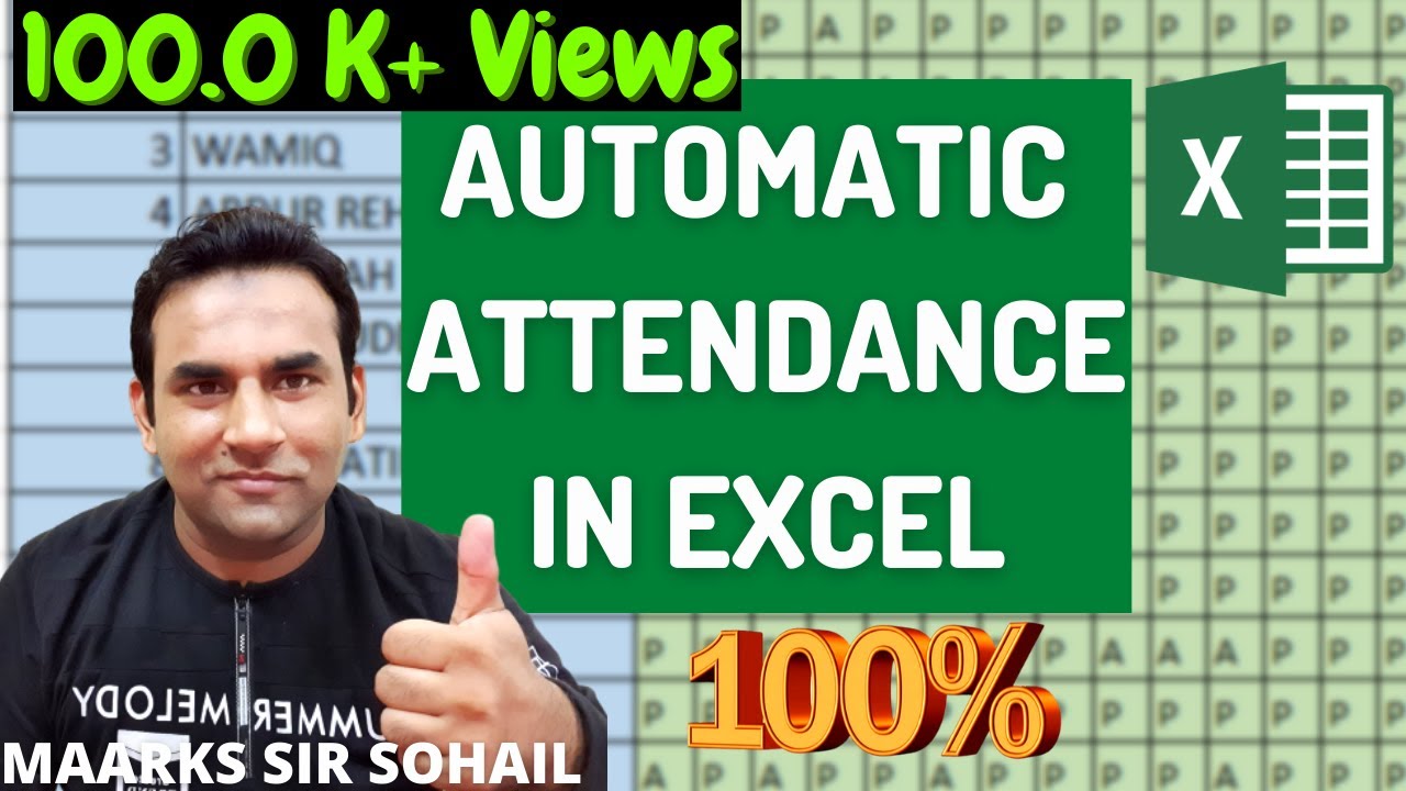 attendance sheet in excel with formula fully automatic