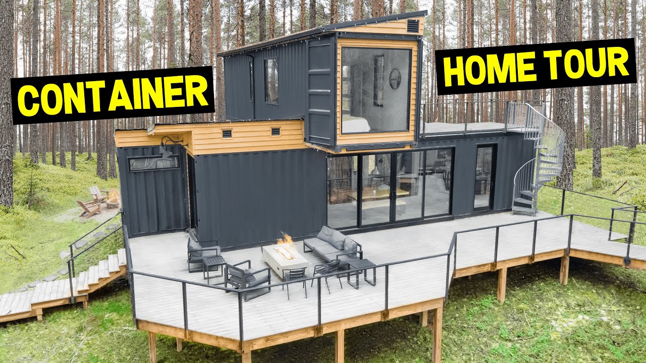 2-STORY ULTRA-MODERN TRIPLE SHIPPING CONTAINER HOME! 3x40ft Containers