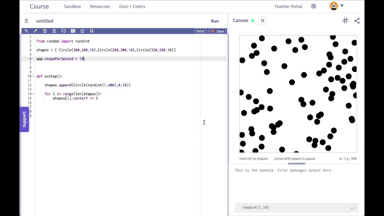 Python Lists and CMU Shapes