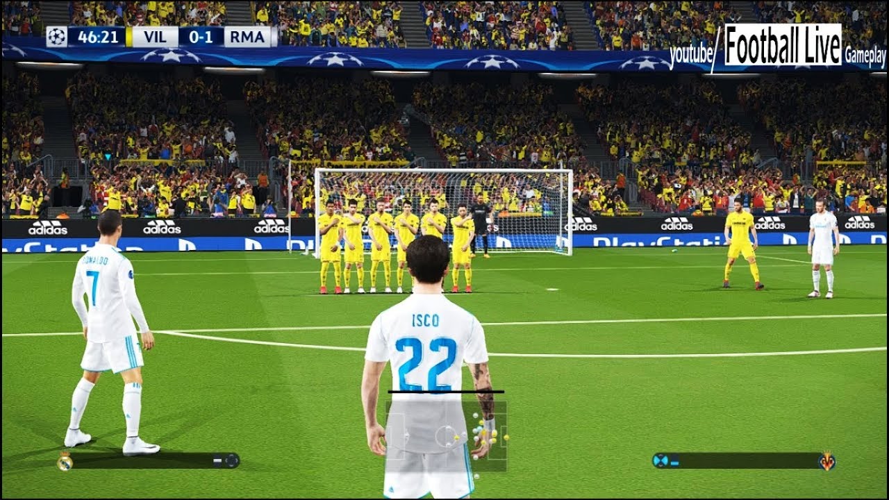 PES 2018 | Вильярреал — Реал Мадрид | Гол Роналду со штрафного | Лига чемпионов УЕФА (ЛЧ)