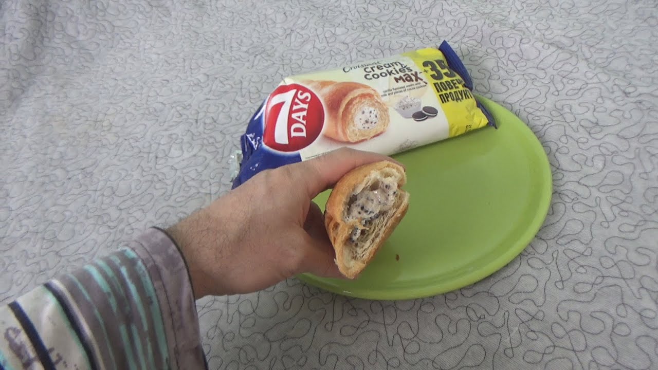 7 Days Cream & Cookies Max Croissant 110 g Unboxing and Test