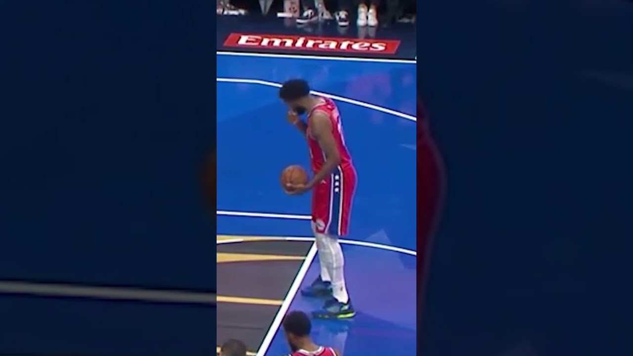 Joel Embiid sus free throw #nba #nbahighlights #76ers #embiid #memes