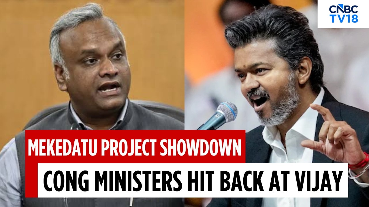 Sp&oacute;r Tamilnadu z Karnataką o tamę Mekedatu: Priyank Kharge atakuje premiera Vijaya | Kongres kont...