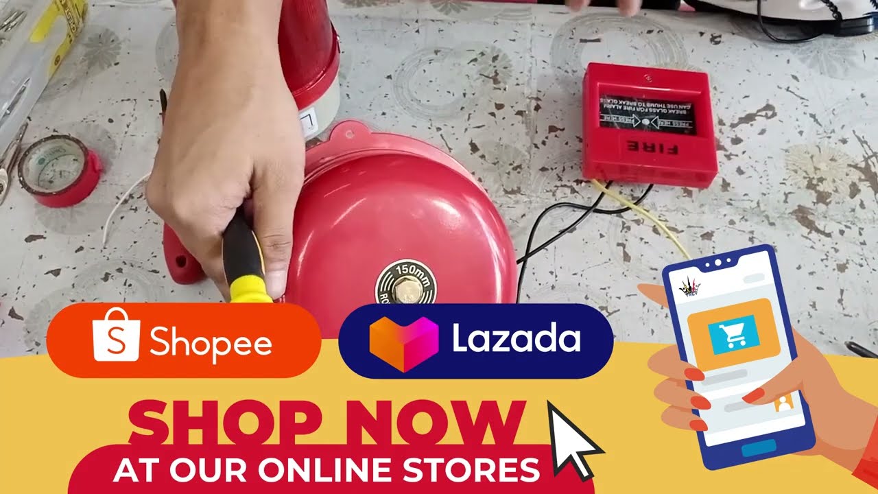 Step by Step Wiring Tutorial of Alarm Bell with Breakglass and Rotary Light | ELECTRIC-AL EP.12