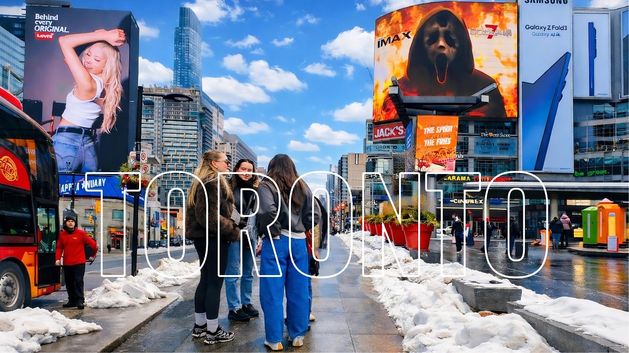 🇨🇦 Downtown Toronto Walk 4K | Dundas Square to STACKT, Queen West & Chinatown