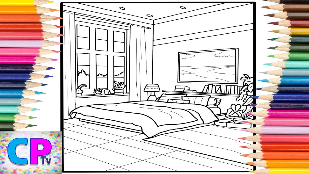 Cozy Bedroom/Bedroom Coloring Pages/@coloringpagestv/Copic Markers/Elektronomia - United