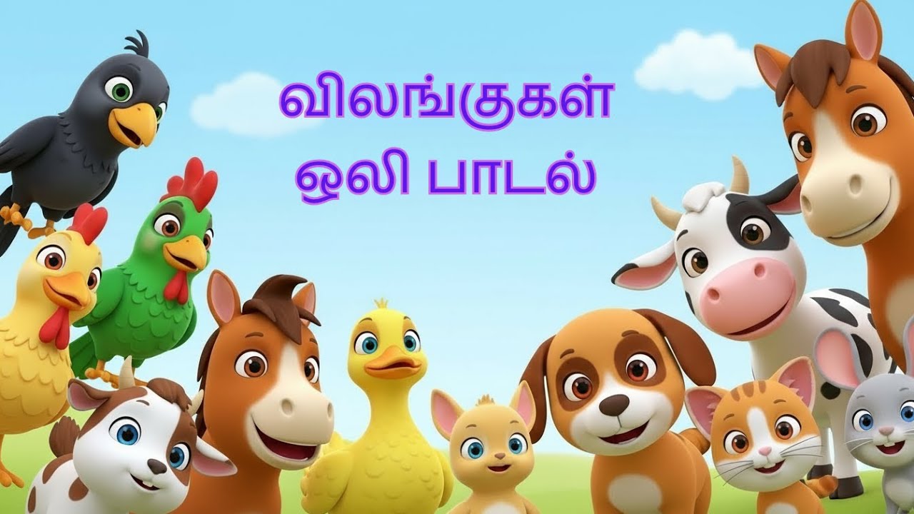 விலங்குகள் ஒலி பாடல் | Animal Sounds – Tamil Kids | Chella Kutty's Tamil