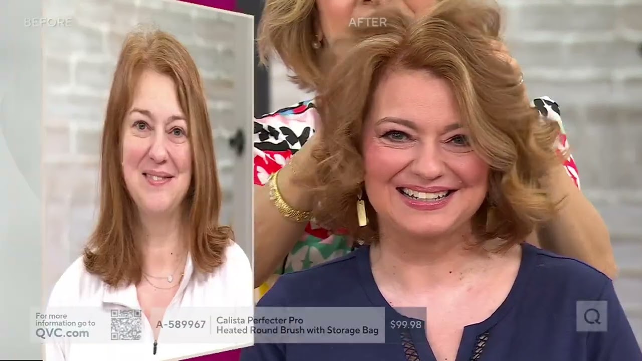 Calista Perfecter Pro Heated Round Brush with Storage Bag on QVC