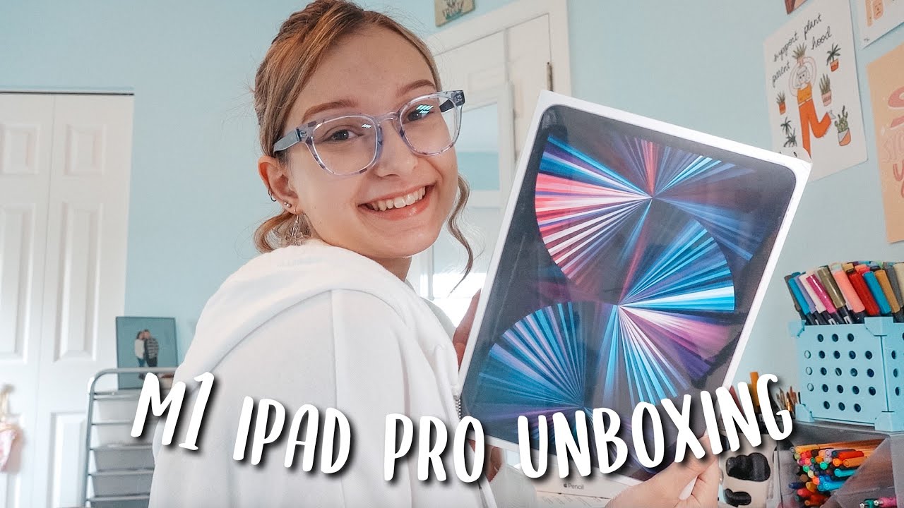 M1 IPAD PRO UNBOXING | setup + accessories!