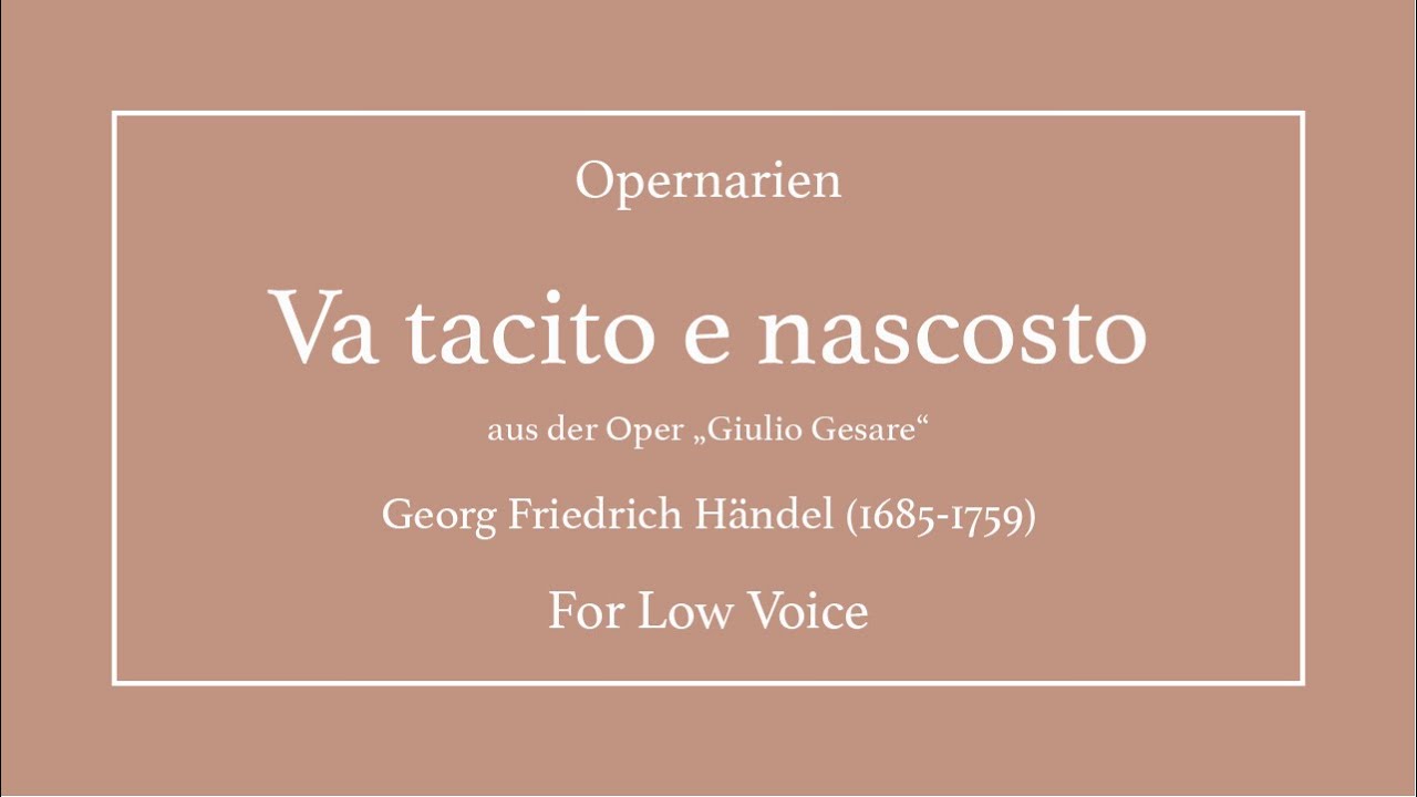 Va tacito e nascosto - Cesare - Händel