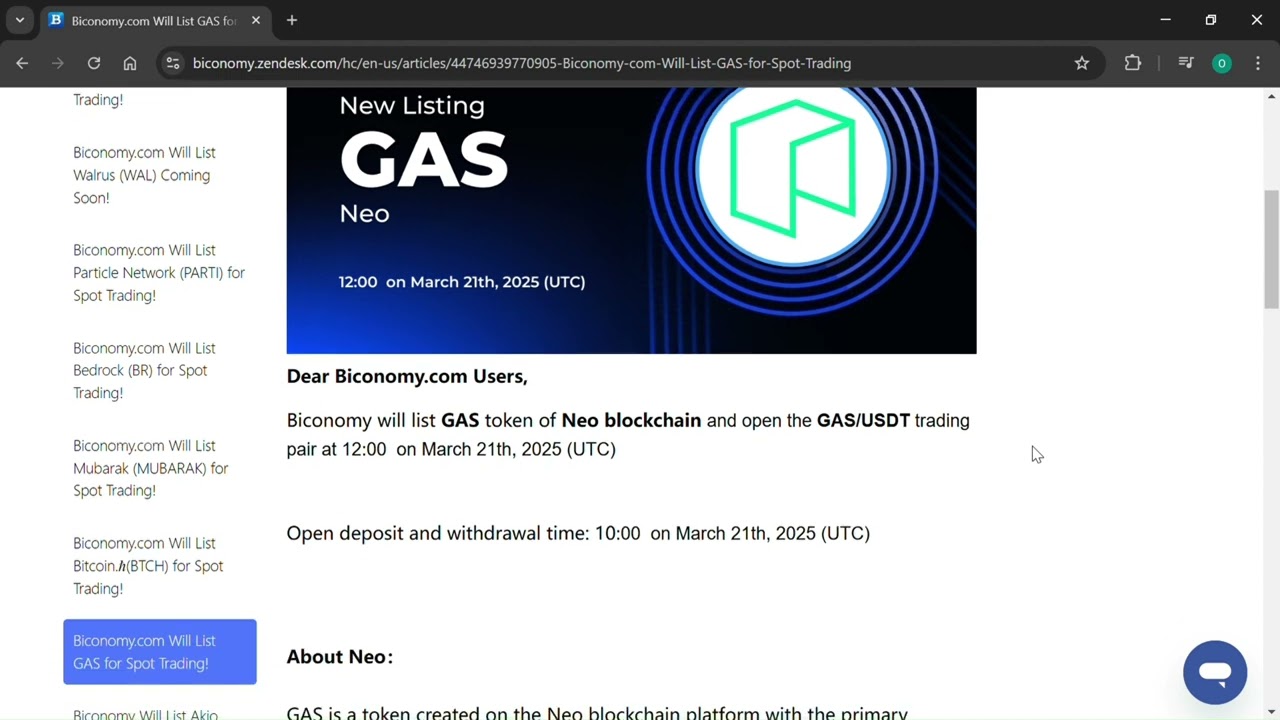 Biconomy officially listed $GAS