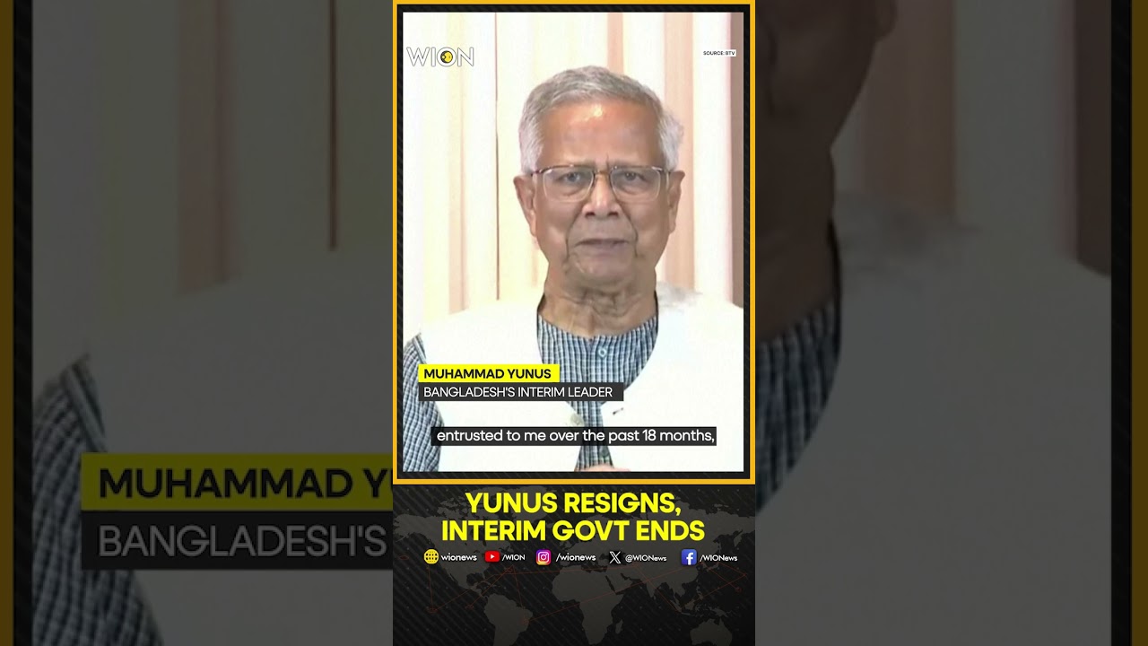 Bangladesh's Yunus Announces Resignation, End of Interim Govt | WION Shorts