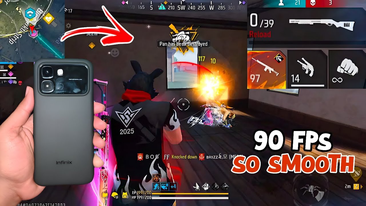 Infinix NOTE Edge Free Fire 90 FPS 🤯 | So Smooth I Was Shocked!