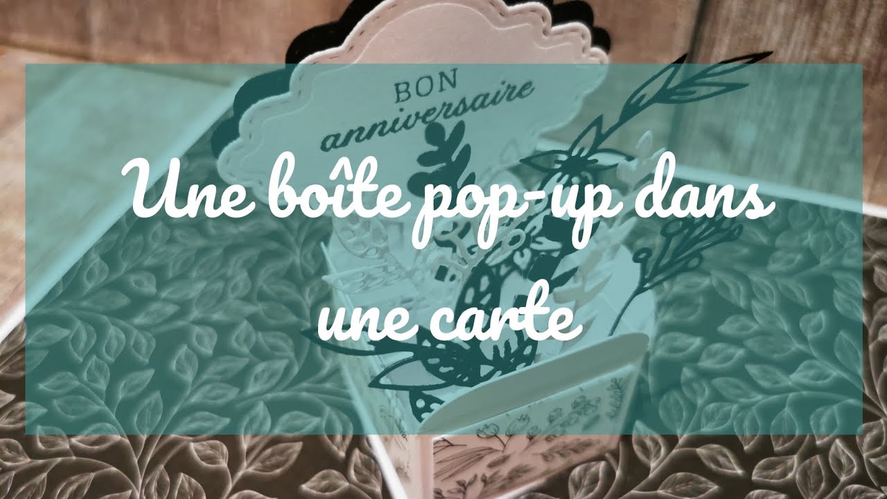 Carte Slimline avec boîte pop-up à l'intérieur...