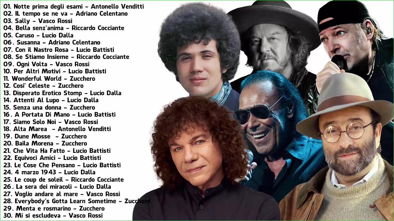 Lucio Dalla, Riccardo Cocciante, Vasco Rossi, Zucchero, Lucio Battisti, Antonello Venditti [ LIVE ]