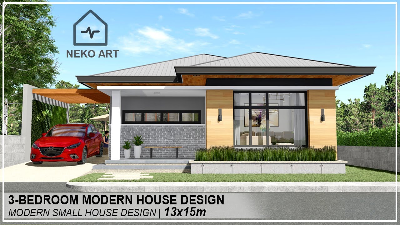 Ep-20 | 3 BEDROOM SMALL BUNGALOW HOUSE DESIGN with CARPORT - House Design Under 2 Million | NEKO ART