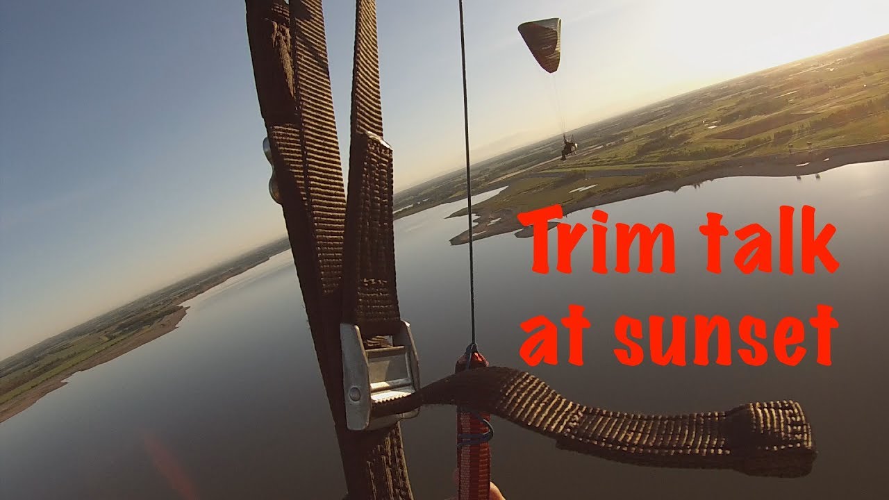 Paramotor Trim talk at sunset