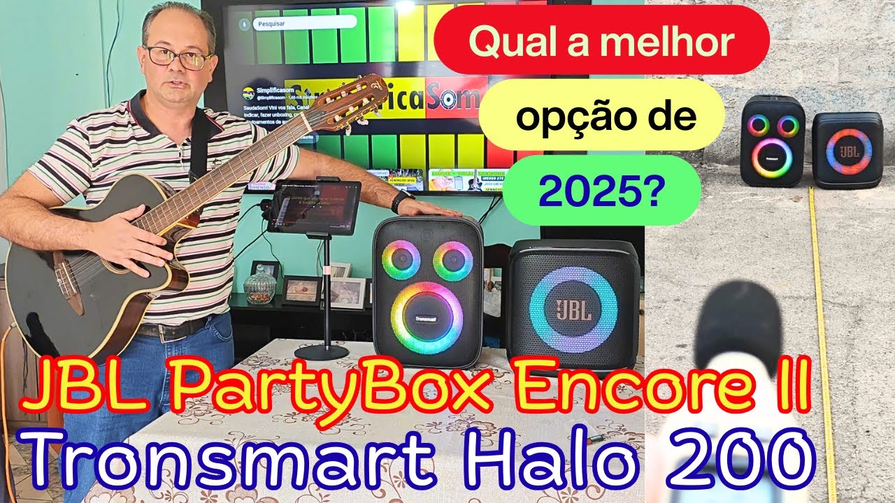 JBL PartyBox Encore 2 e Tronsmart Halo 200 - Review e Comparativo. Qual vale mais a pena em 2025?