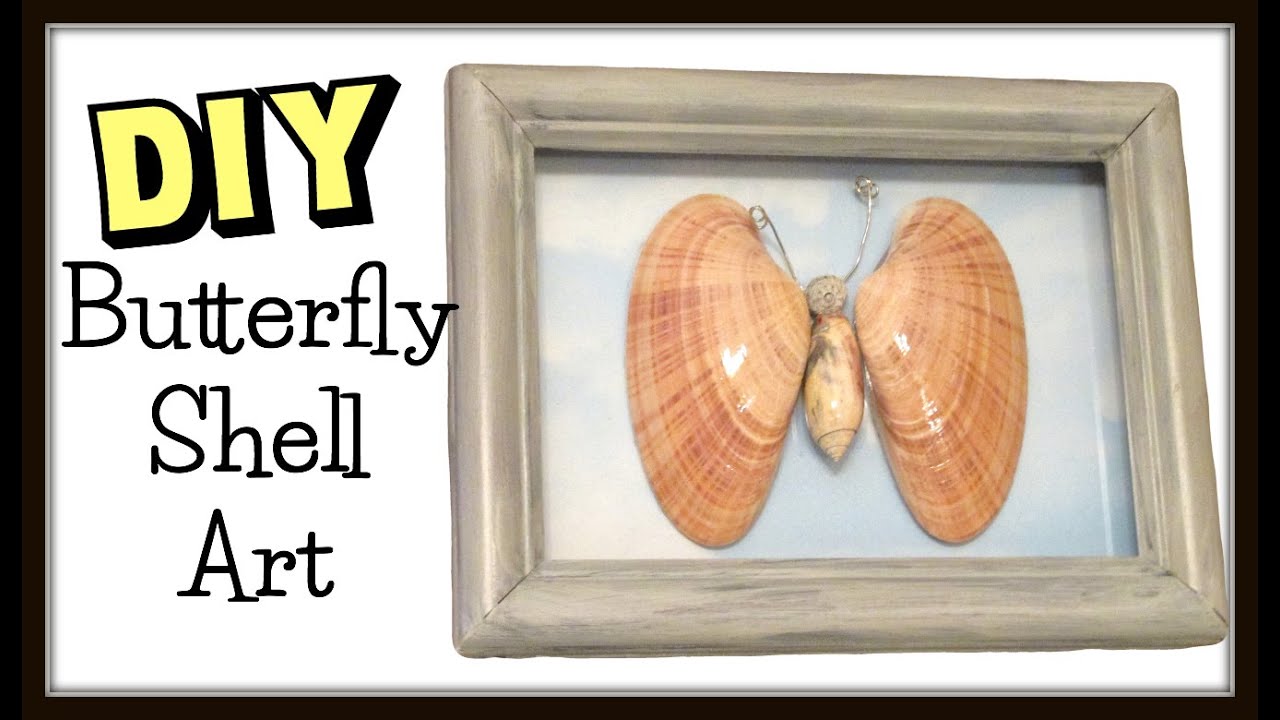 DIY Easy Butterfly Shell Art ~ Beach Craft How To Series