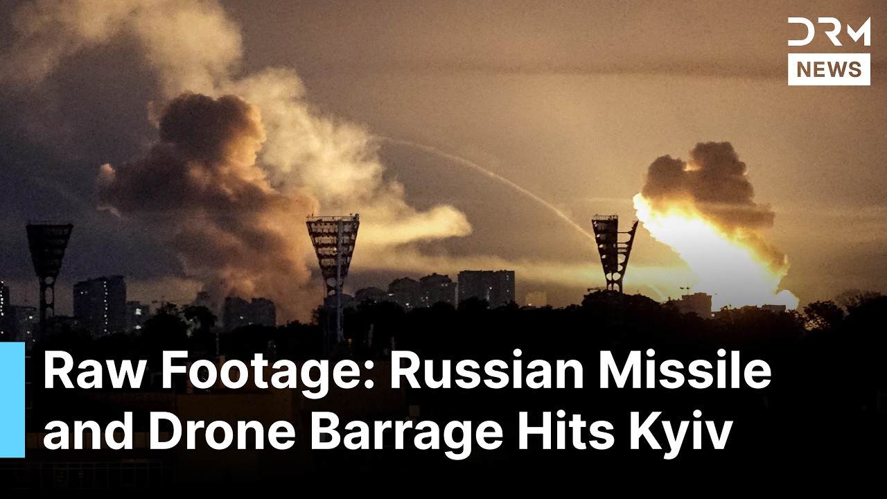 RAW Footage: Video Shows Russian Missile and Drone Barrage Across Ukraine | DRM News | AH1F
