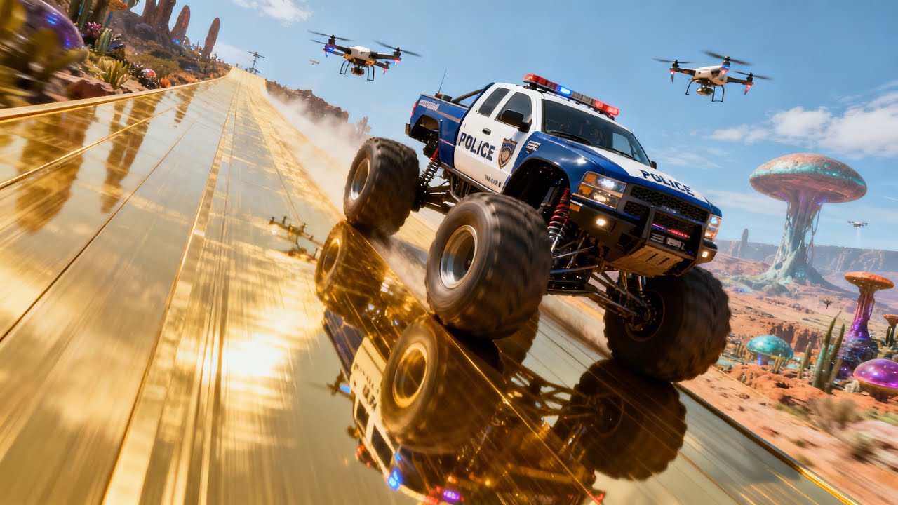 Mega Ramp Monster Car Racing 3D - Extreme Car Stunts Gameplay Android