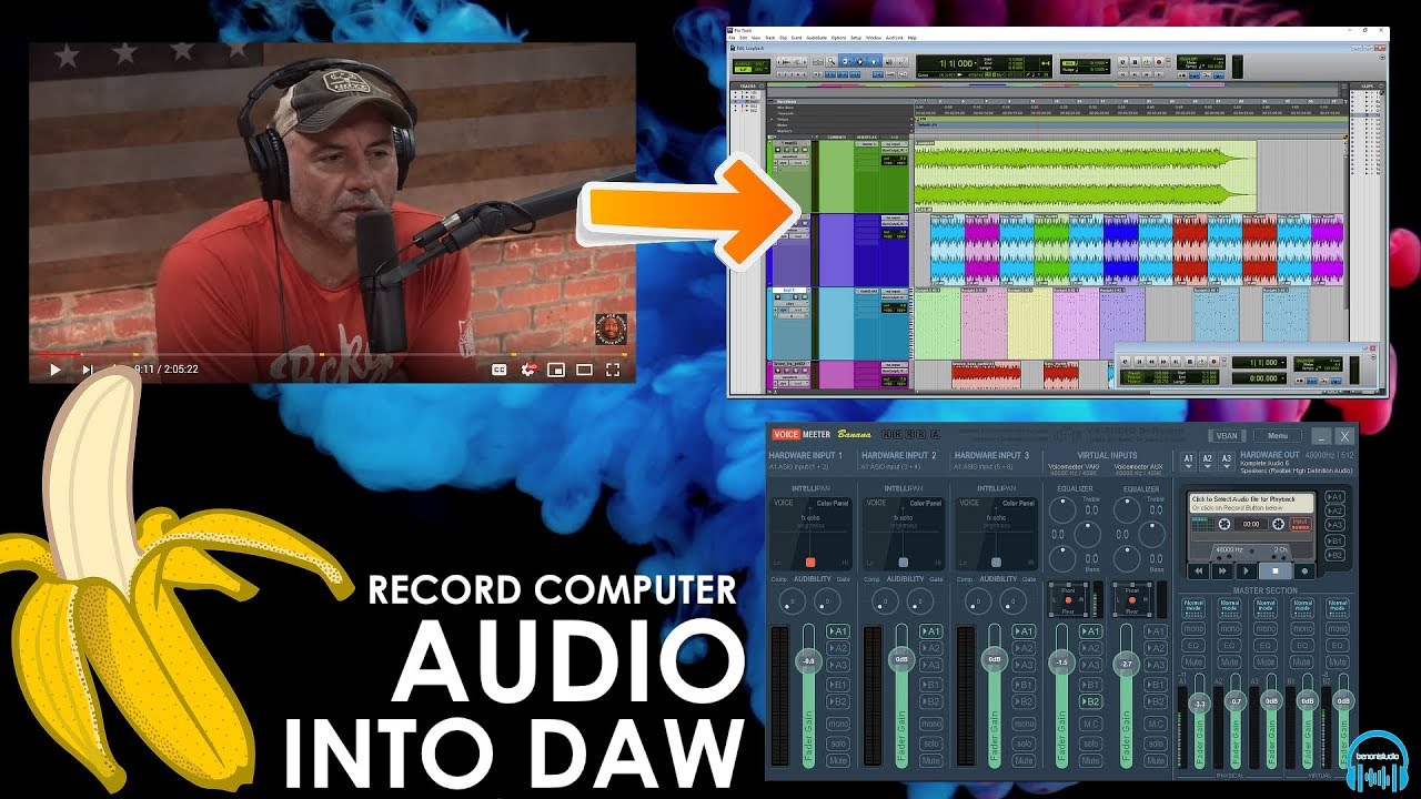 Запишите аудио с компьютера/YouTube в свою DAW — Voicemeeter Banana