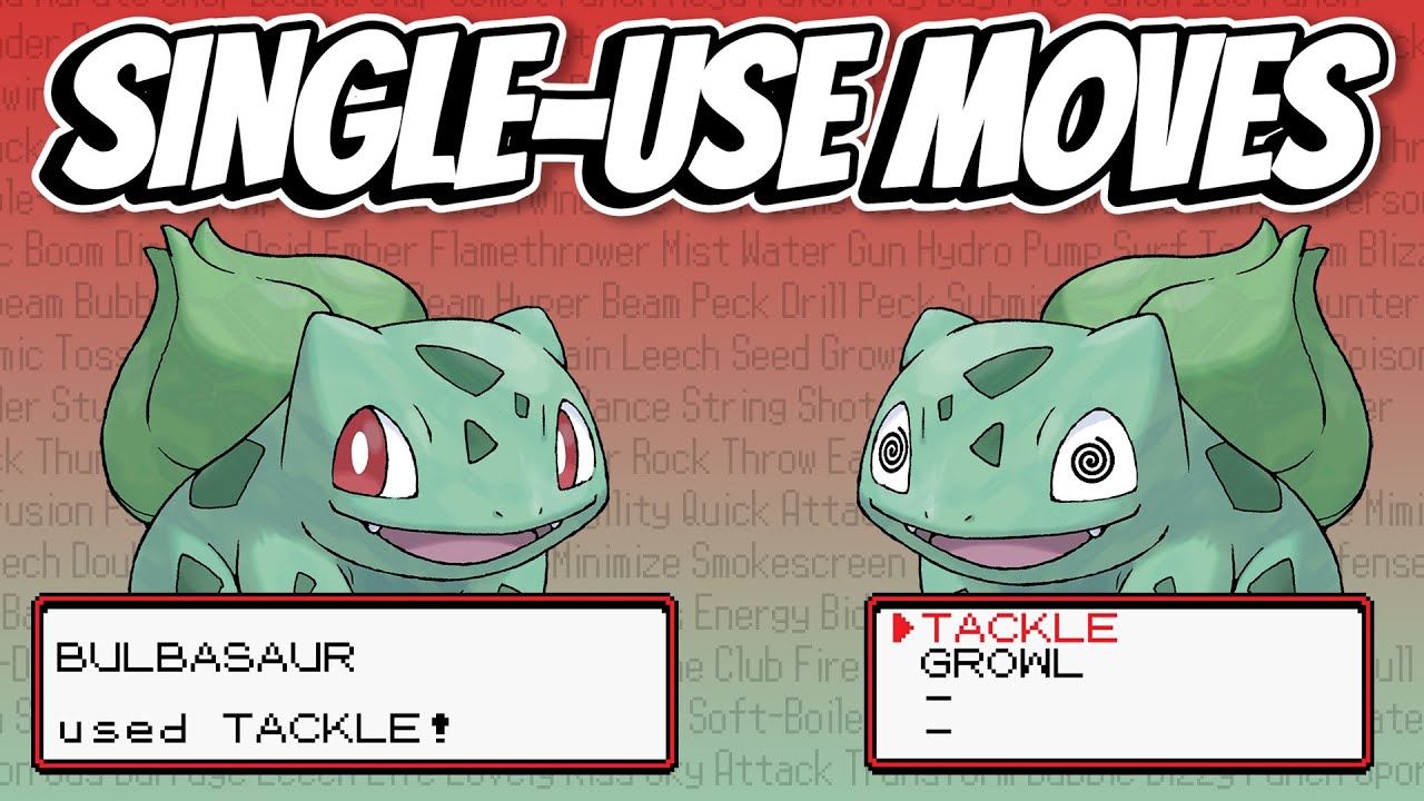 Can You Beat Pokémon Red When Each Move Can Only Be Used Once?