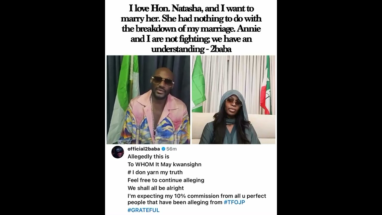 2baba (2face Idibia) confirms relationship with Natasha Osawuru as we posted, drops more revelation.