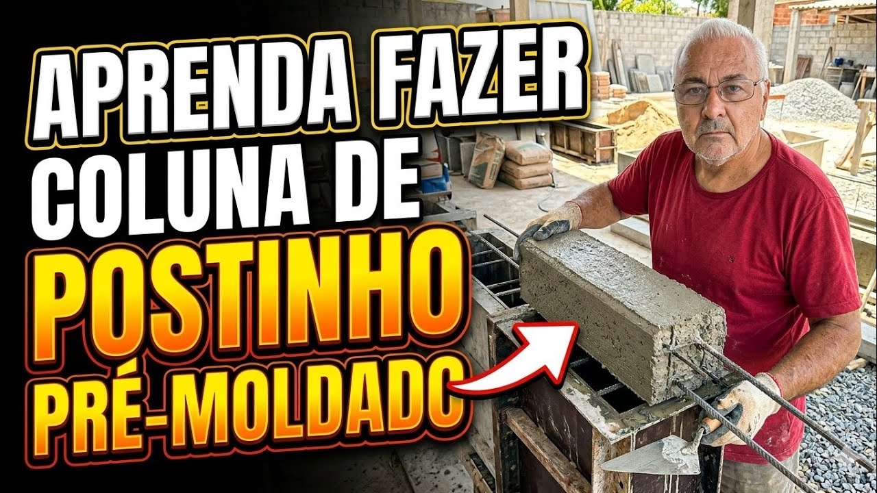 COLUNA PRE MOLDADA FAÇA VOCÊ MESMO /  PRE FRAMED COLUMN -  NOVO CONTATO (13) 99137-2458