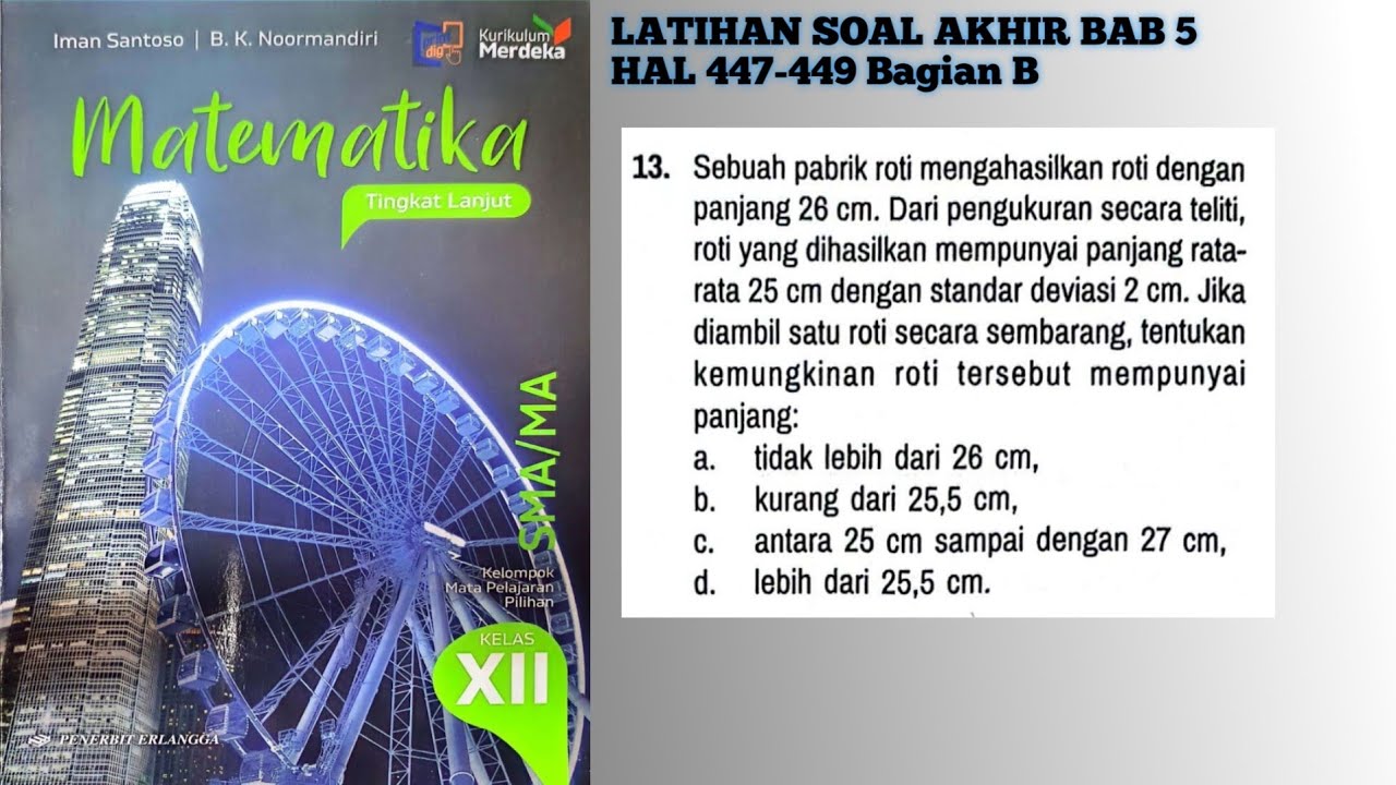 Latihan Soal Akhir Bab 5 hal 443-449 bagian B no 13  Matematika Tingkat Lanjut Kelas 12