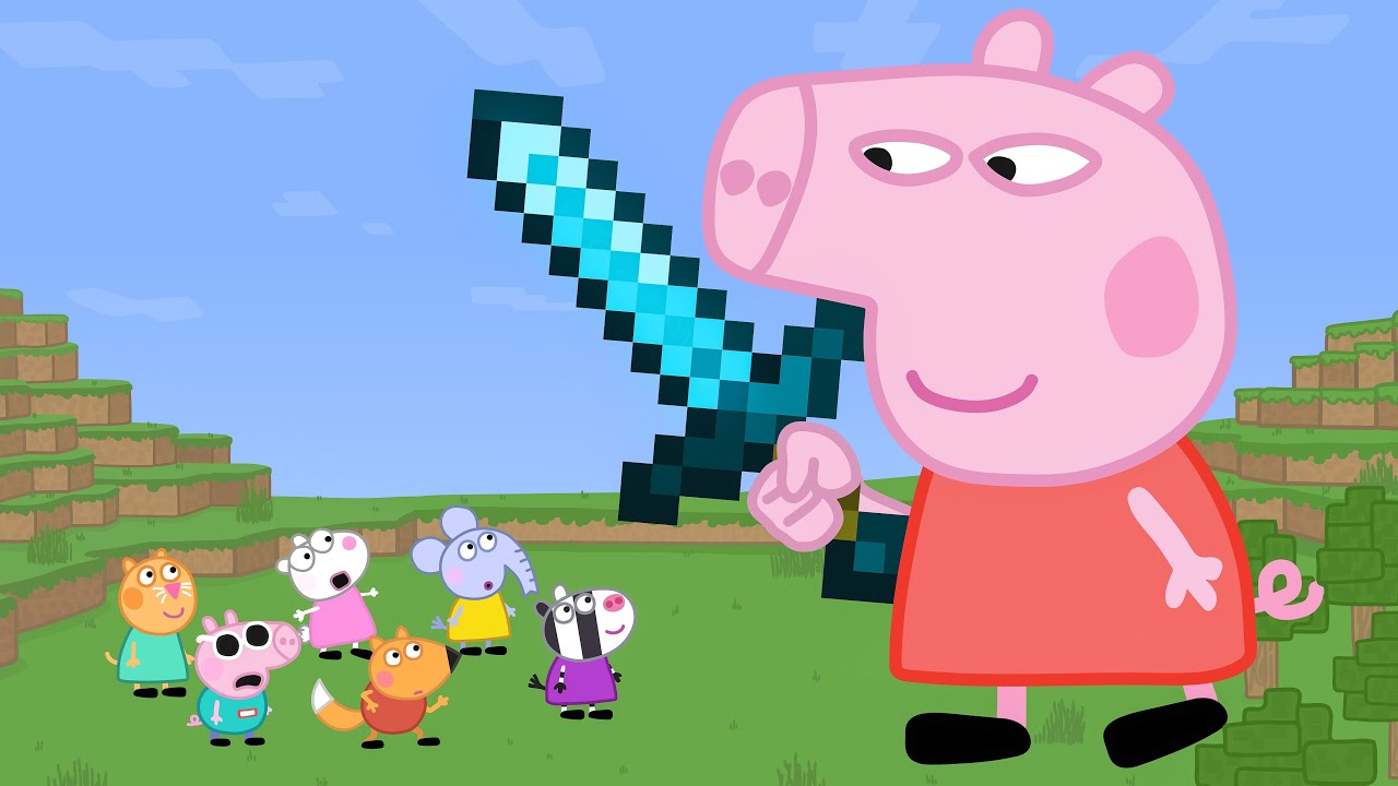 6 Minecraft Speedrunners vs GIANT Peppa