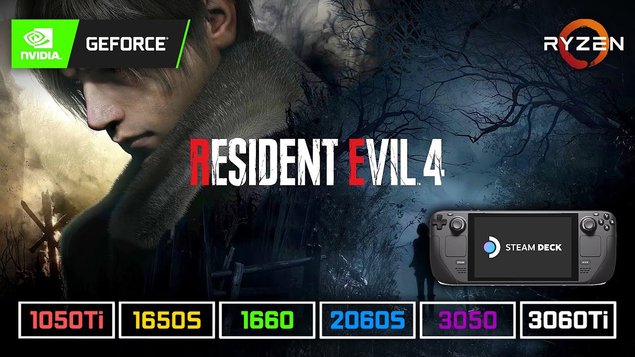 Resident Evil 4 (Demo) | 1050 Ti | 1650 S | 1660 | 2060 S | 3050 | 3060 Ti | R5 5600X (+ Steam Deck)