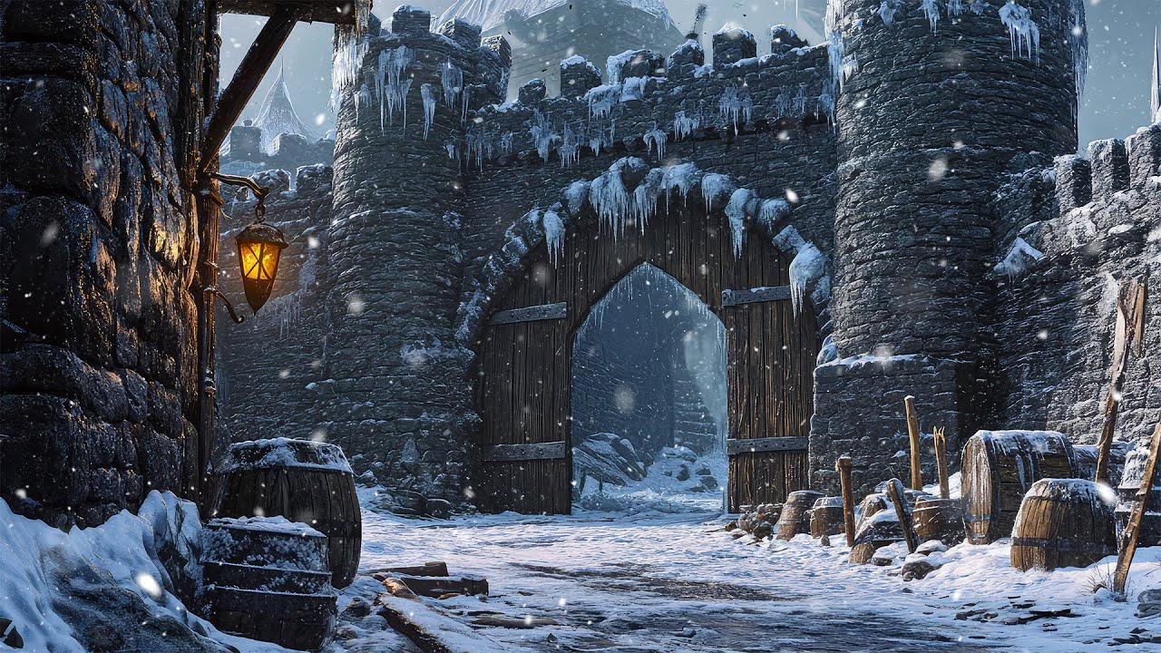 The Winter Gate of the Stone Fortress | Medieval Celtic Winter Ambience for Calm, Focus & Immersion
