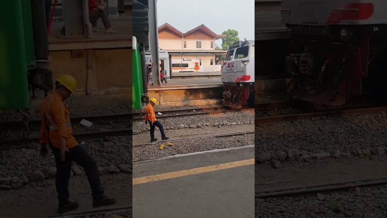 Proses sambung Loko CC 206 13 with Rangkaian Malabar