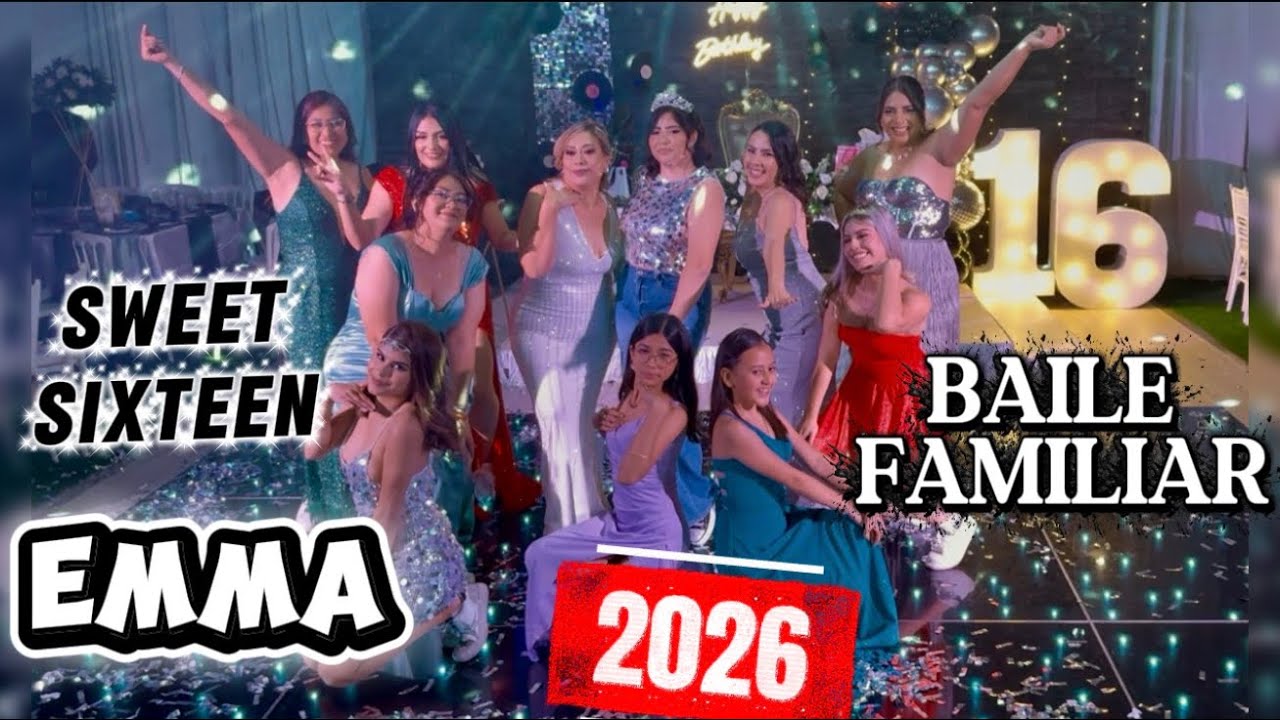 Hermoso Baile Familiar estilo música disco | Sweet sixteen | Emma 