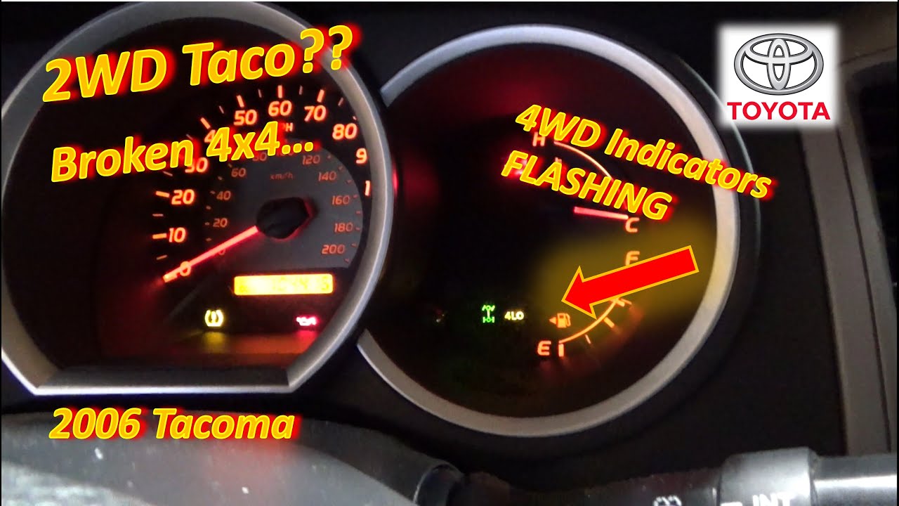 TACO с приводом на два колеса? (полный привод не включается, мигает 4WD-4LO: Tacoma 2006 года)