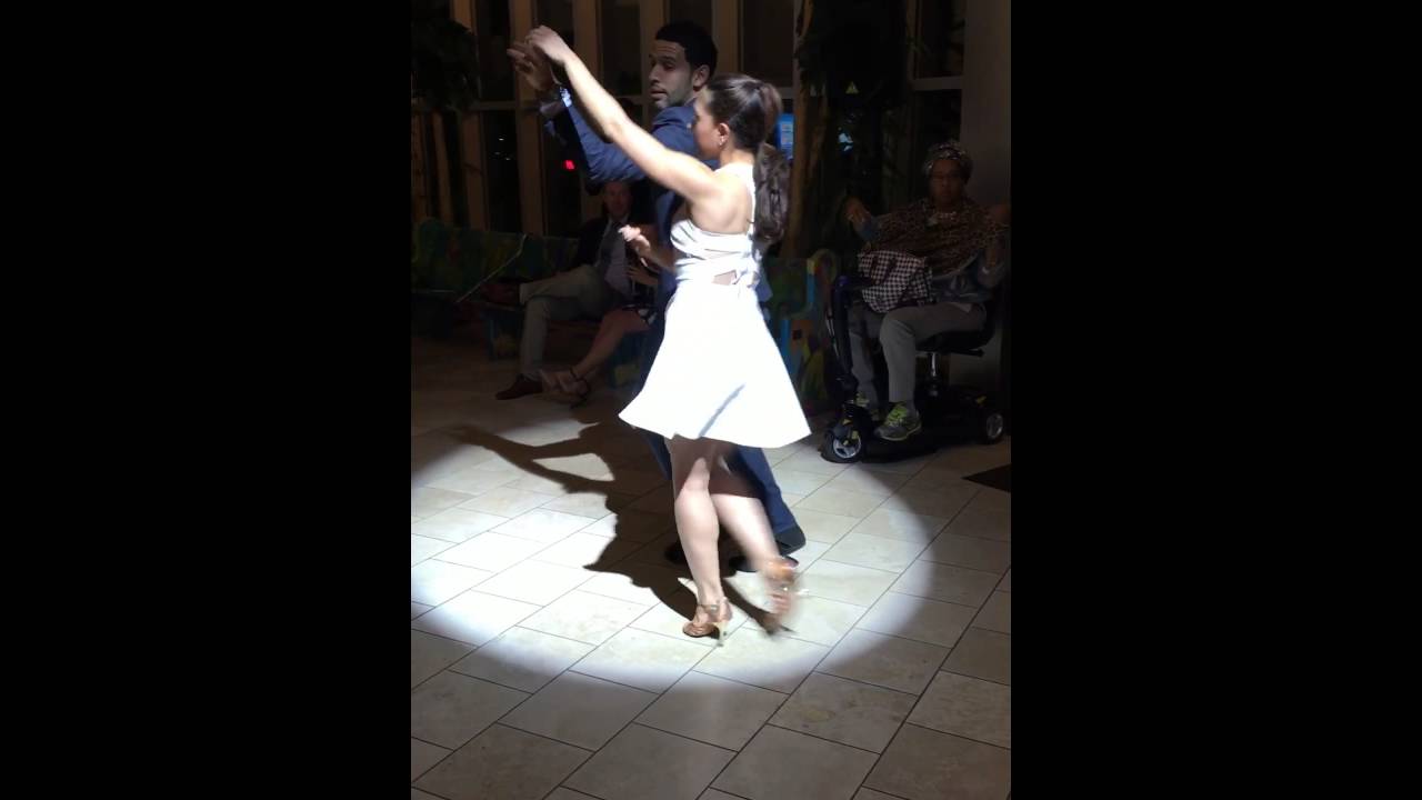 Jennifer Geyer and Eduardo Social Dancing at the Levine Museum Fundraiser