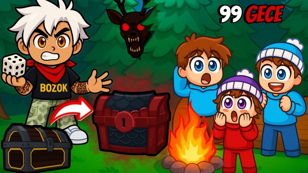 YENİ gelen KUMARBAZ ADAMI ALDIM! 🎲 GAMBLER 🎲 Ormanda 99 Gece Hayatta Kaldık! 😰 99 NIGHTS IN FOREST 🌲