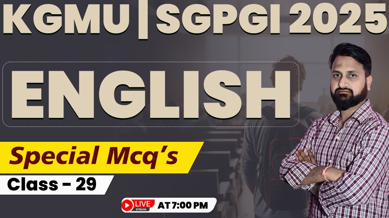 KGMU | SGPGI | JIPMER | Nursing Officer 2025 |  English Special Mcq.🔥| Class - 29 | by Jitendra sir