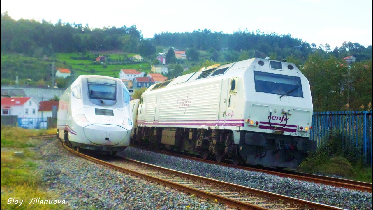 Trenes de todo tipo diésel e híbridos línea Ferrol - A Coruña (Galicia)