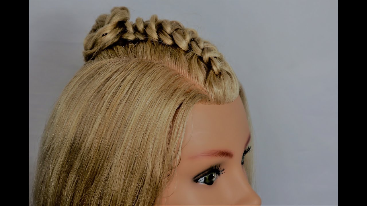 Trenza De Raiz  con nudos  para el frente
