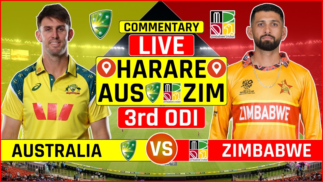 Australia vs Zimbabwe 3rd ODI Live Score | AUS vs ZIM 3rd ODI Live Audio Commentary